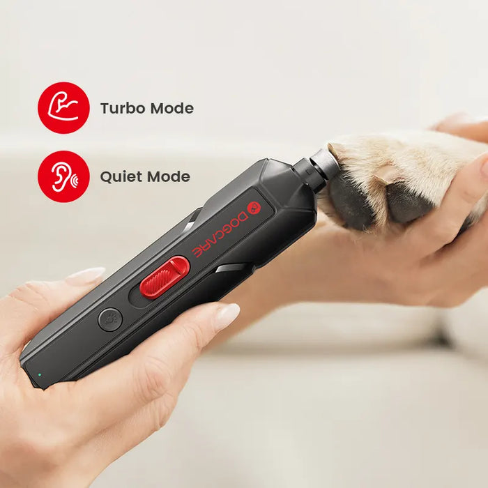 DOGCARE Ultra-Quiet Pet Nail Grinder & Trimmers with LED Light, 2 Speeds & Low Noise